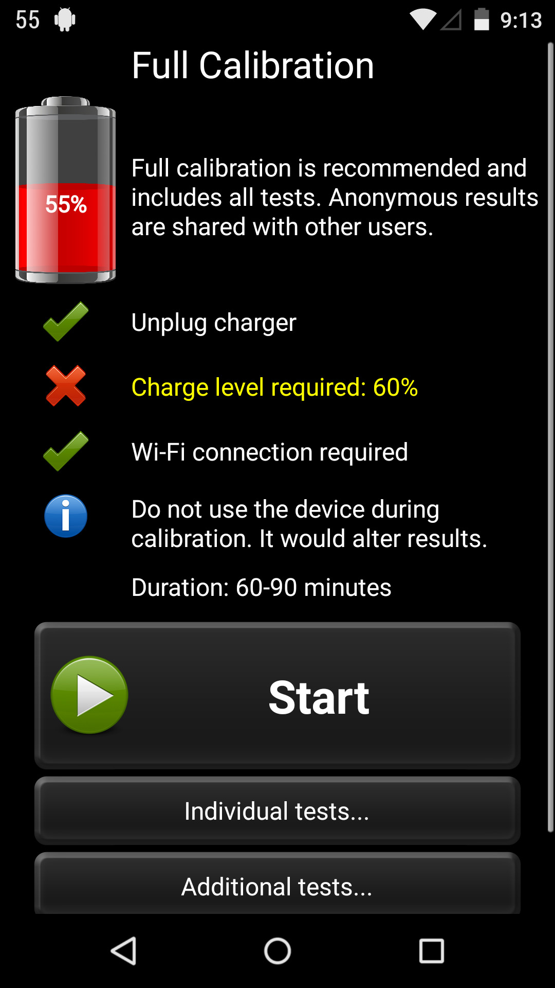 تطبيق Battery HD screenshot